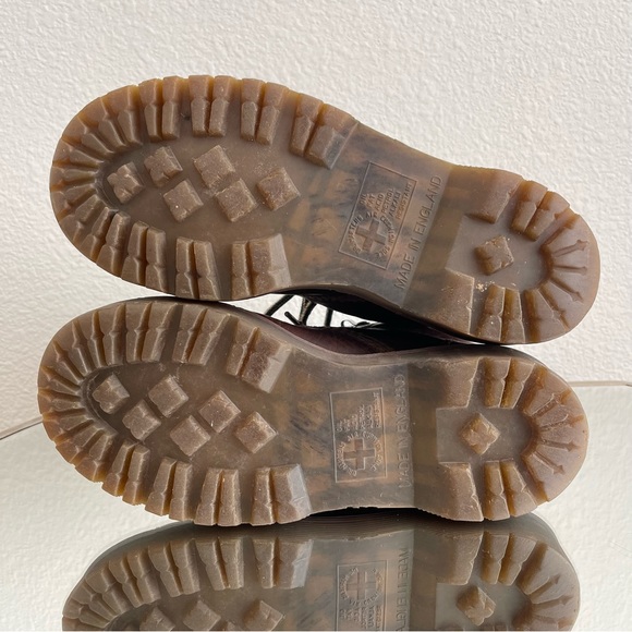 !SOLD! DR. MARTENS Vintage Y2K Brown Leather 8287 Chunky Grunge Ankle Boots - Picture 10 of 12